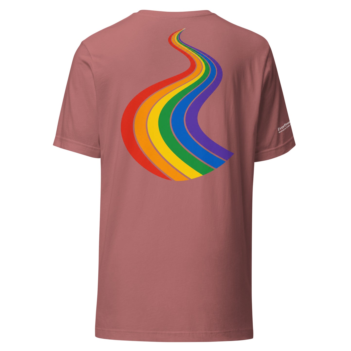 T-shirt in mauve, back view, product photo