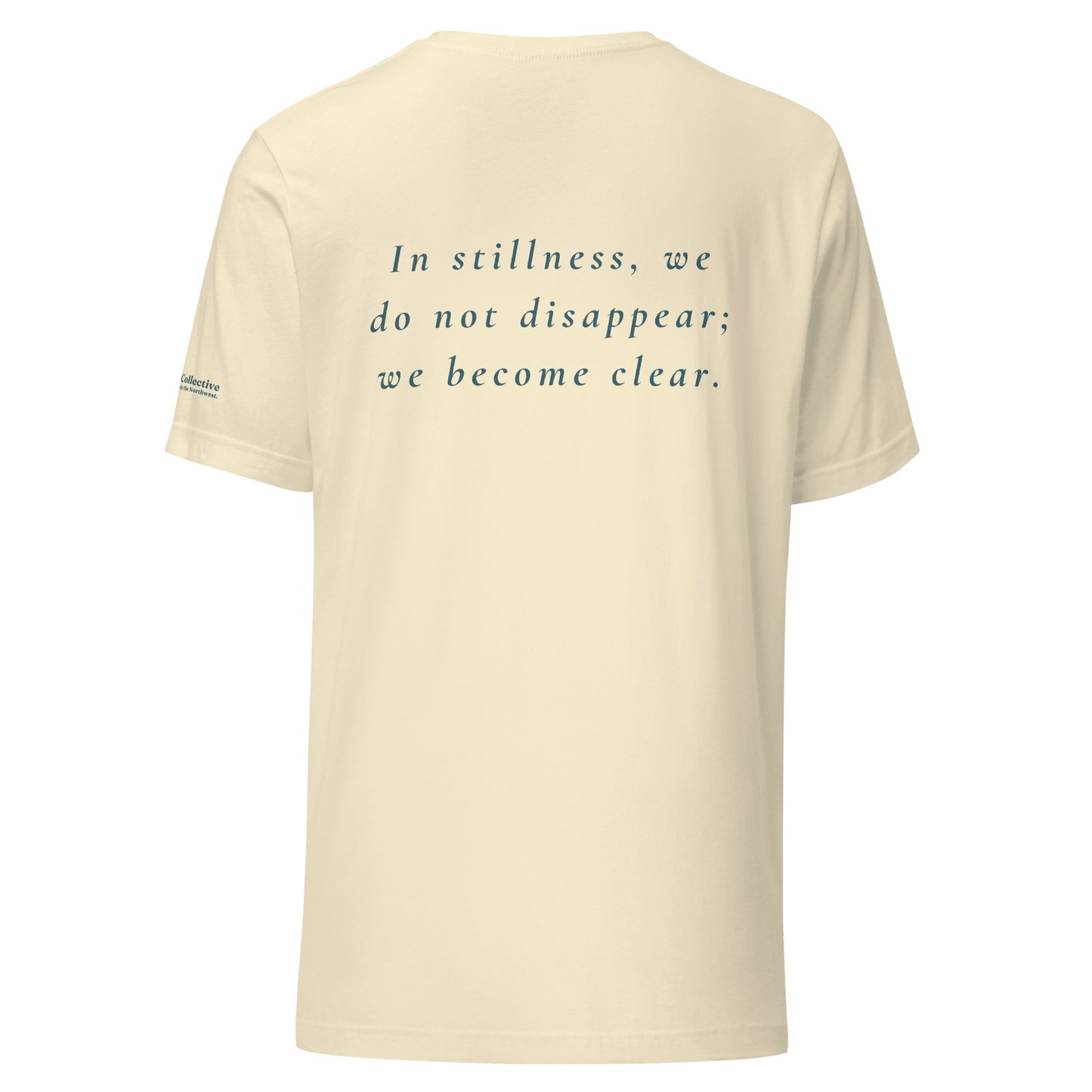 Still T-Shirt — natural, back view, queer-owned PNW Pride apparel