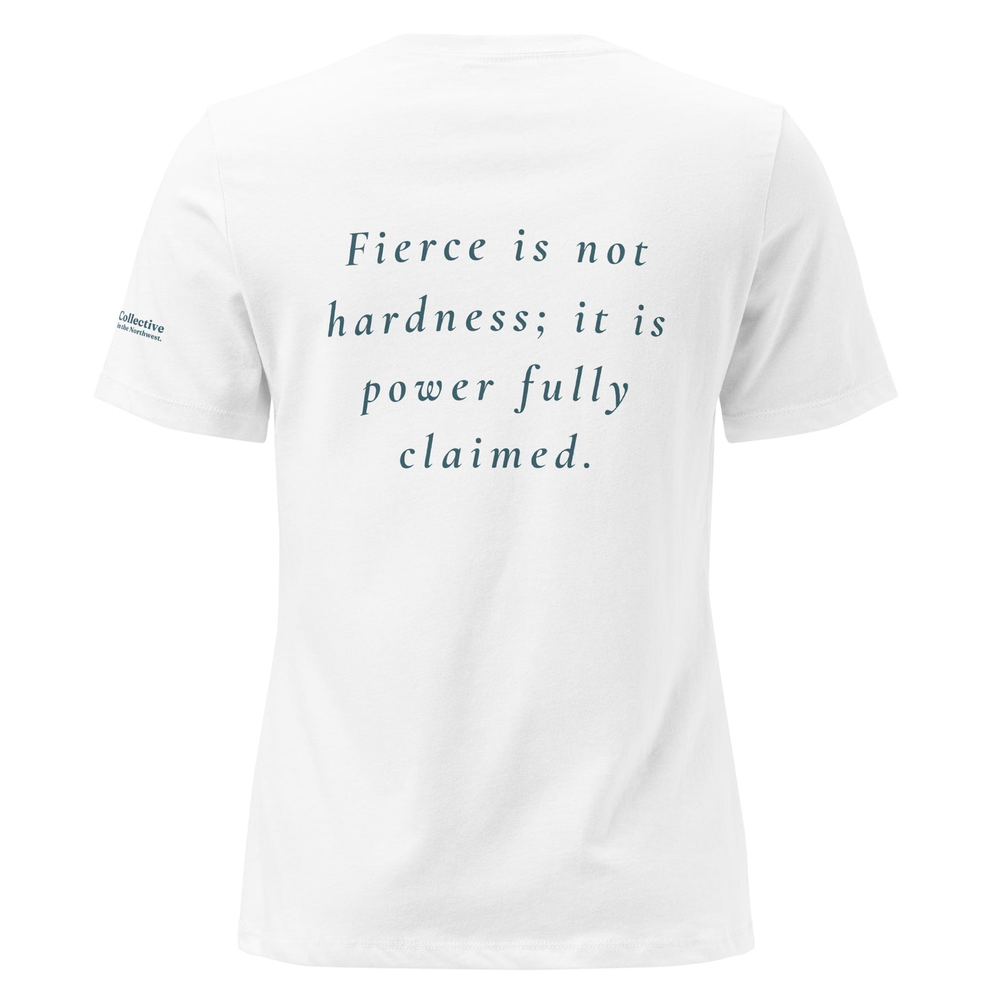 Fierce Women's Relaxed T-Shirt — white, back view, queer-owned PNW Pride apparel