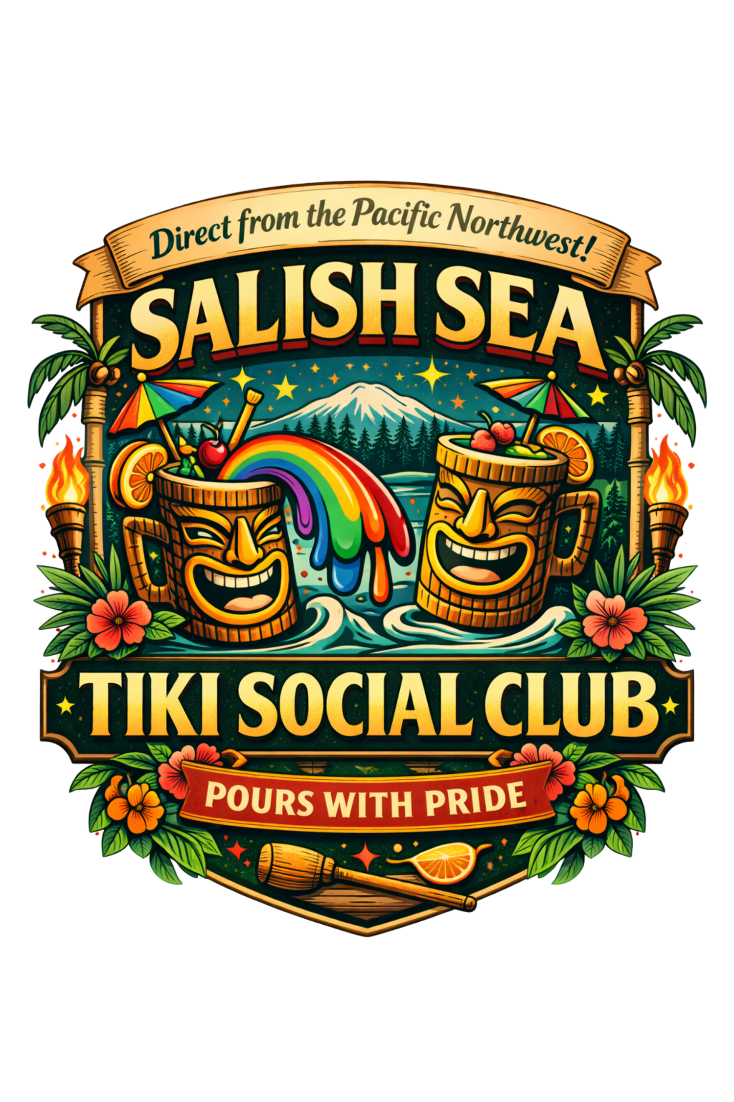 Salish Sea Social Club collection image for Pacific Northwest social club tees and hoodies