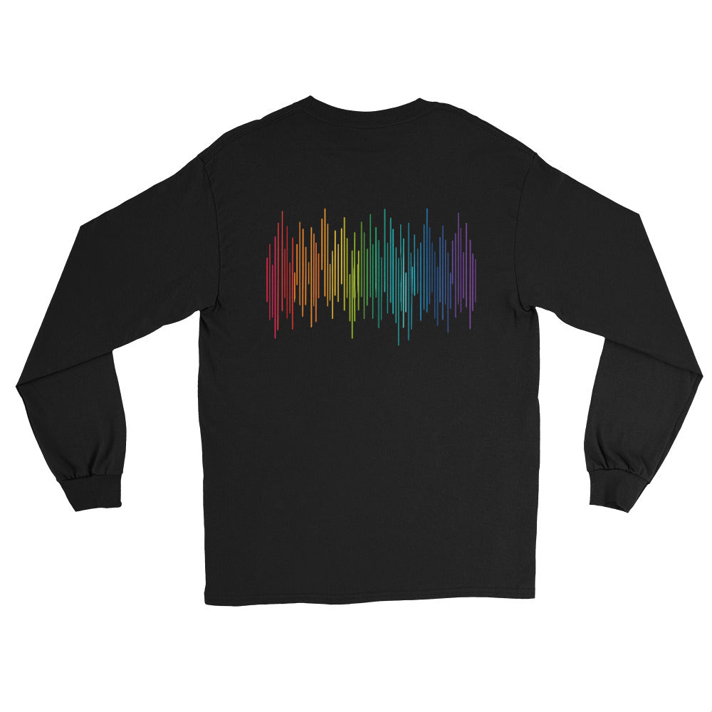 PrideFall Long Sleeve Tee — black, back view, queer-owned PNW Pride apparel