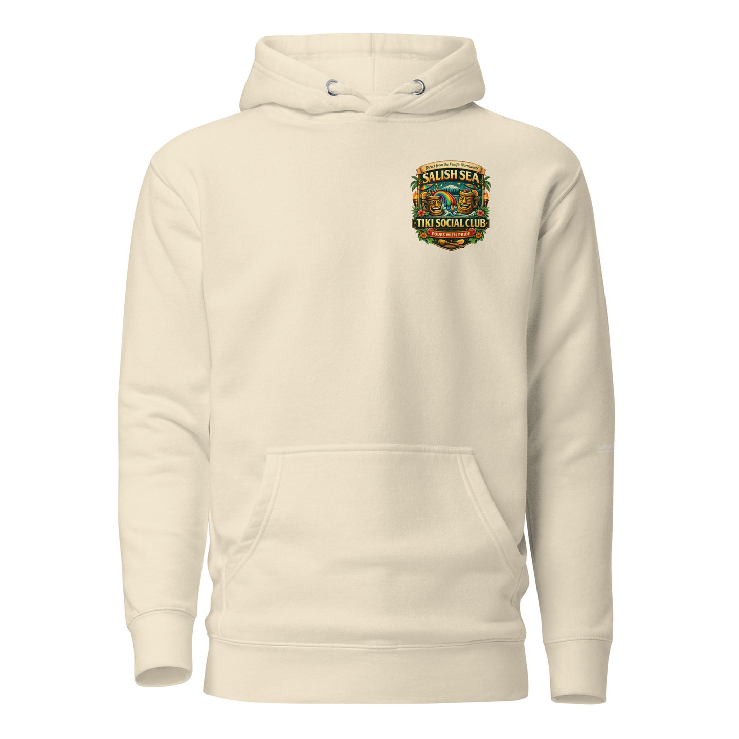 Ferry to Fabulous Hoodie — bone, front view, queer-owned PNW Pride apparel