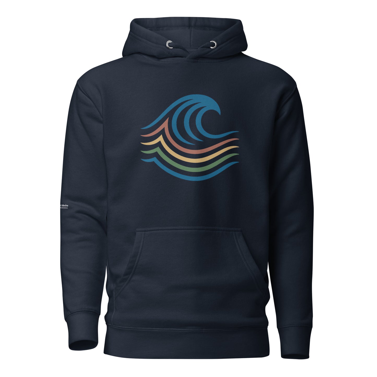 BreakWater Hoodie — navy blazer, front view, queer-owned PNW Pride apparel