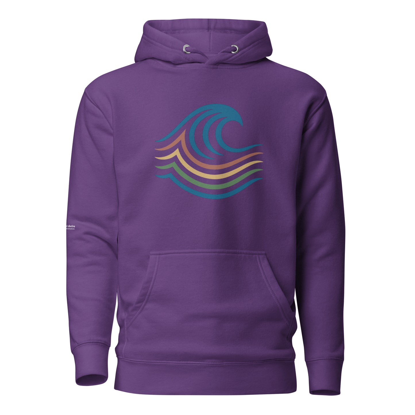 BreakWater Hoodie — purple, front view, queer-owned PNW Pride apparel