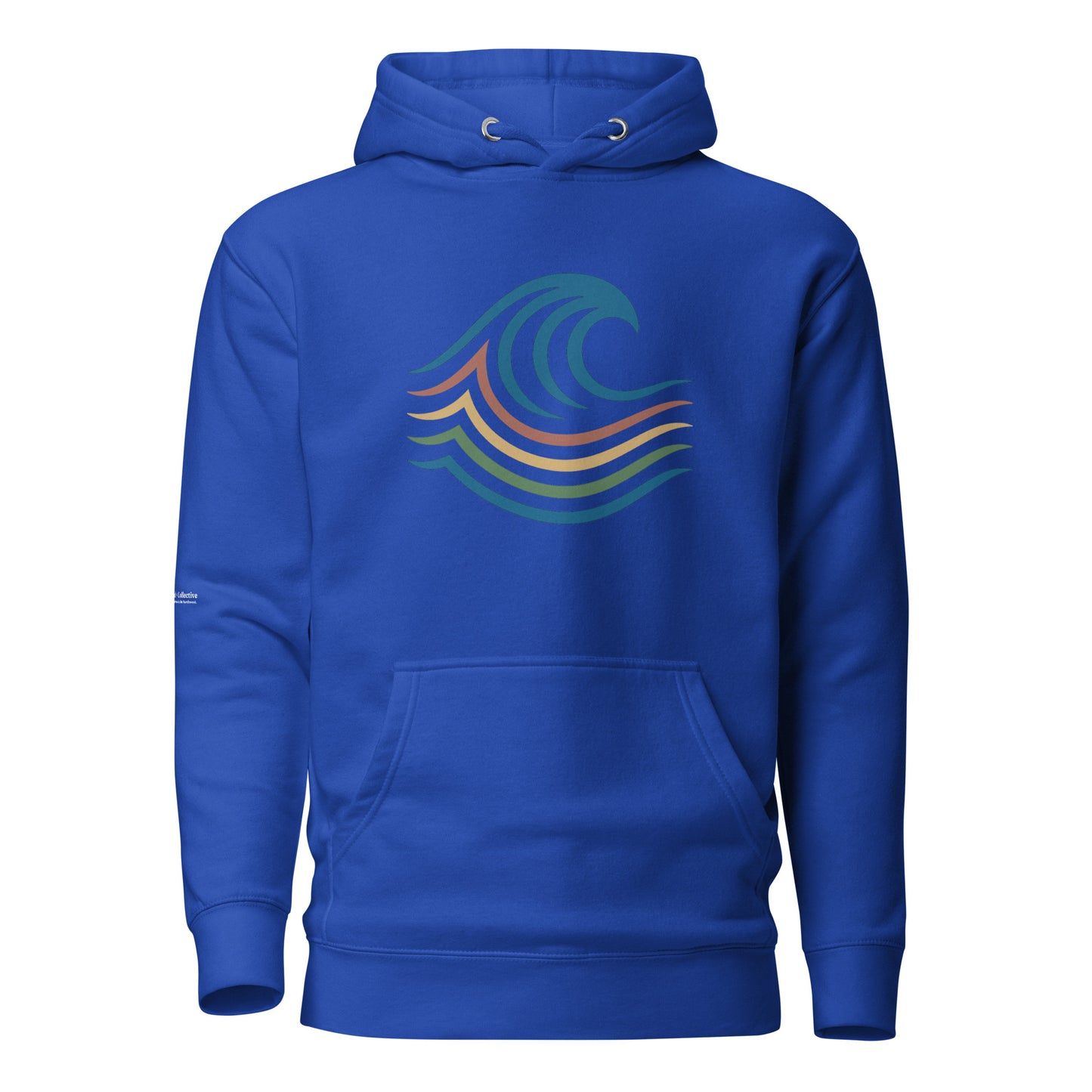 BreakWater Hoodie — team royal, front view, queer-owned PNW Pride apparel