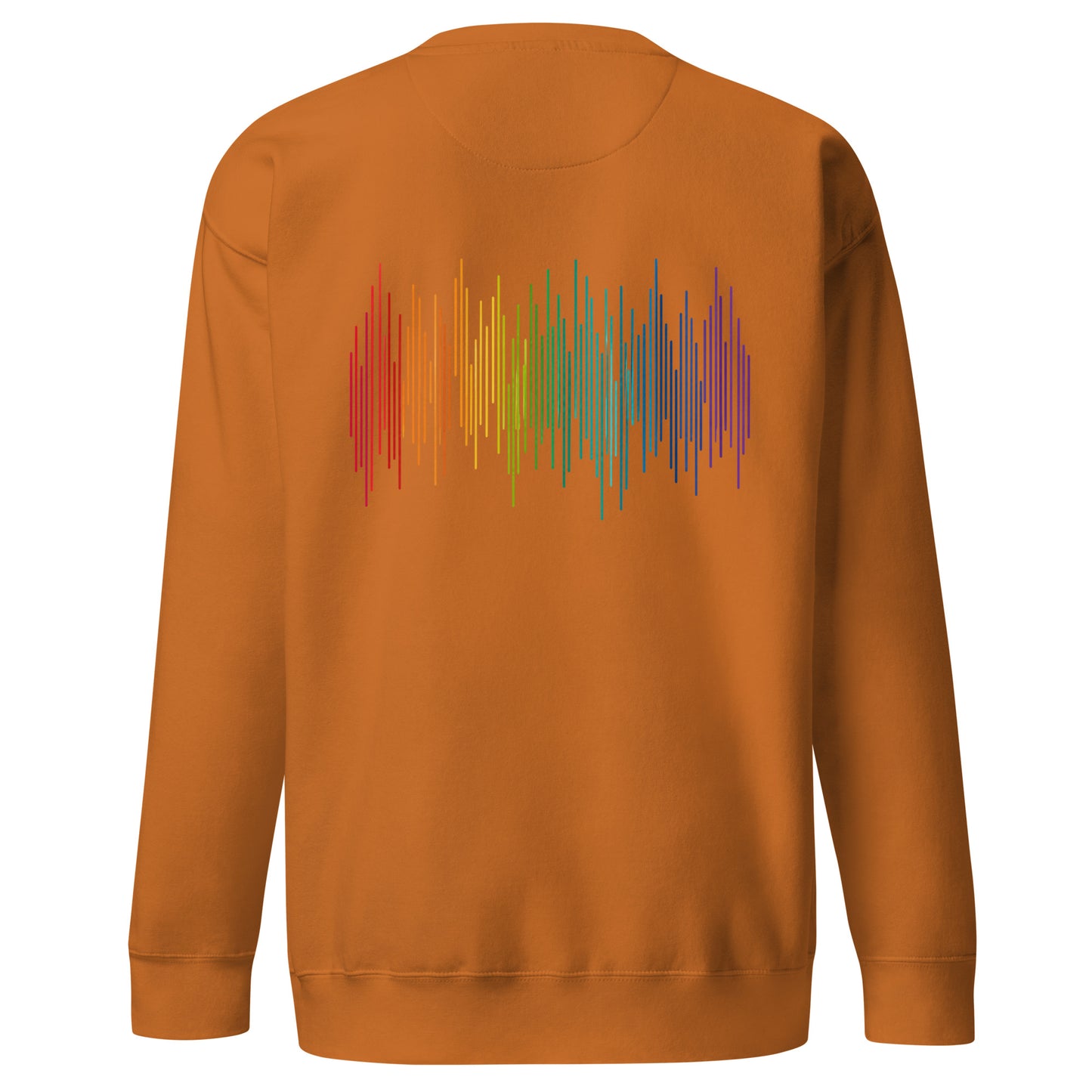PrideFall Sweatshirt — adobe, back view, queer-owned PNW Pride apparel
