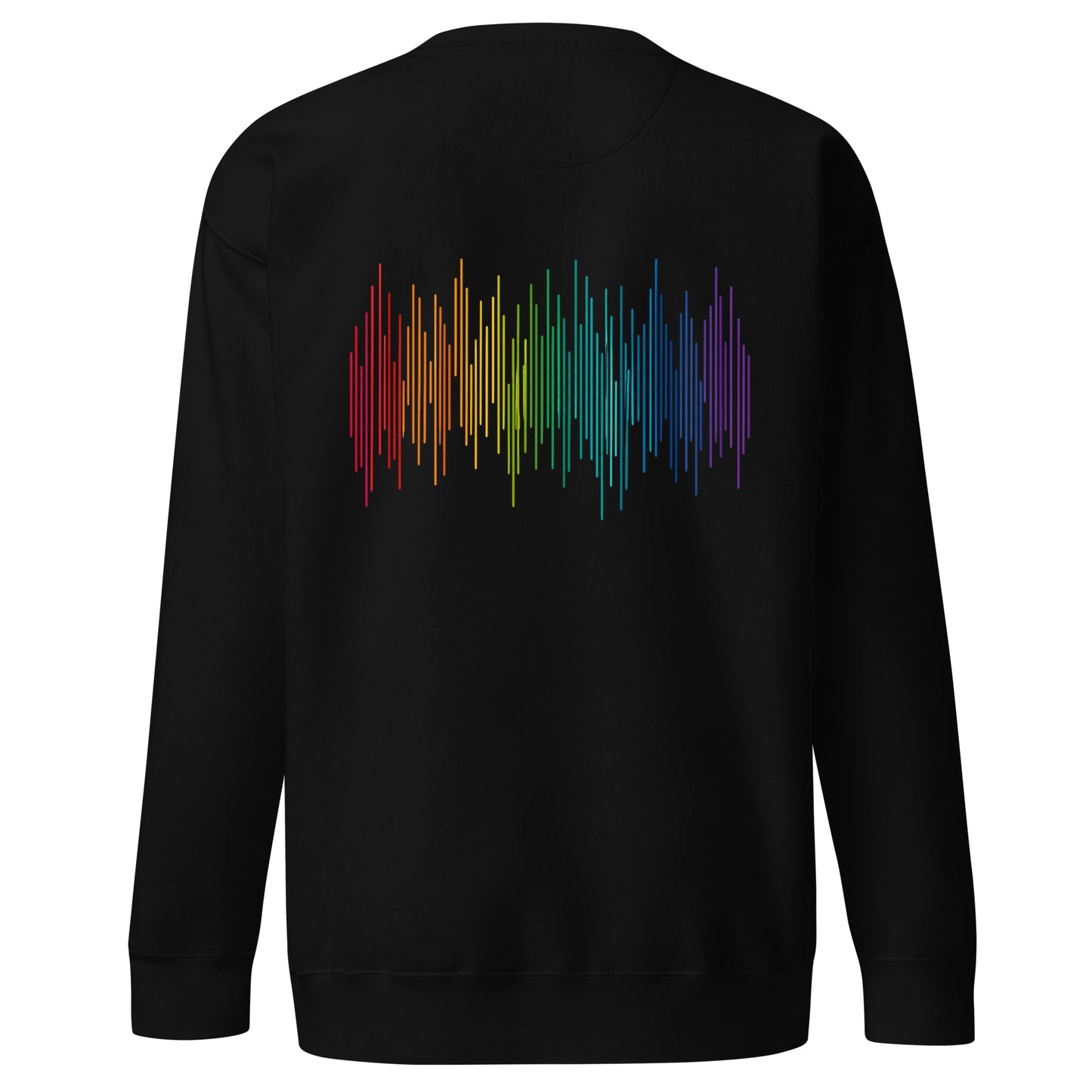 PrideFall Sweatshirt — black, back view, queer-owned PNW Pride apparel