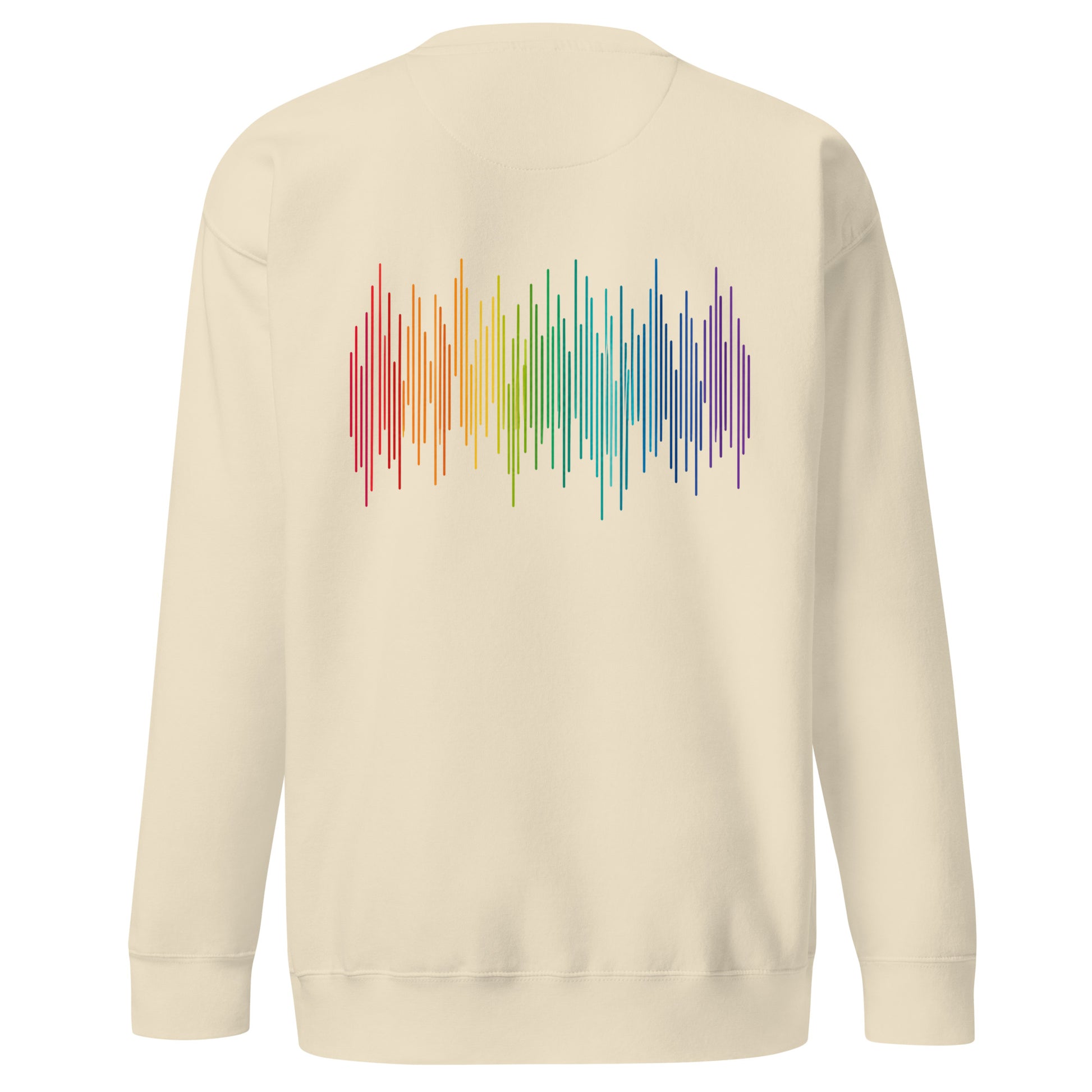 PrideFall Sweatshirt — bone, back view, queer-owned PNW Pride apparel