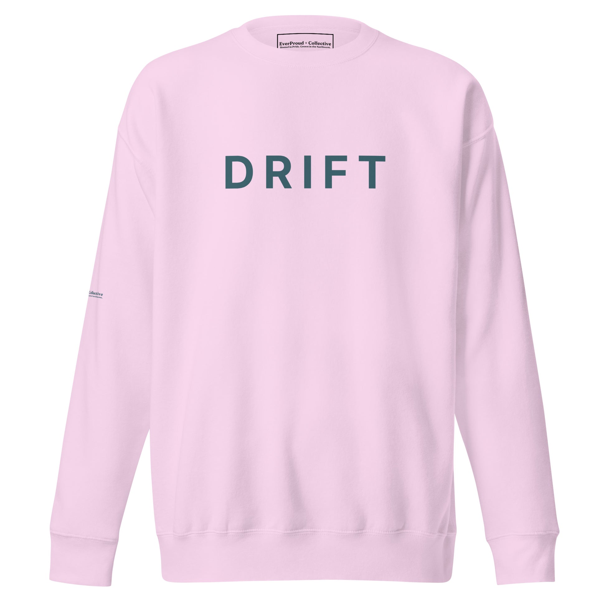 Drift Sweatshirt — lavender, front view, queer-owned PNW Pride apparel