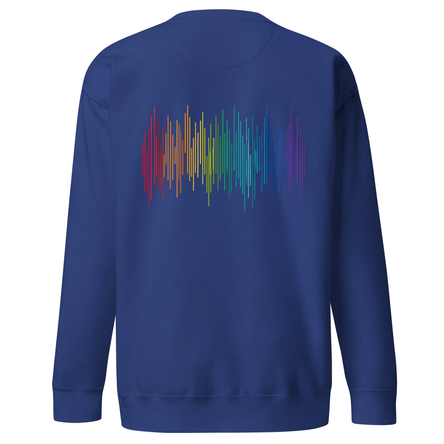 PrideFall Sweatshirt — team royal, back view, queer-owned PNW Pride apparel
