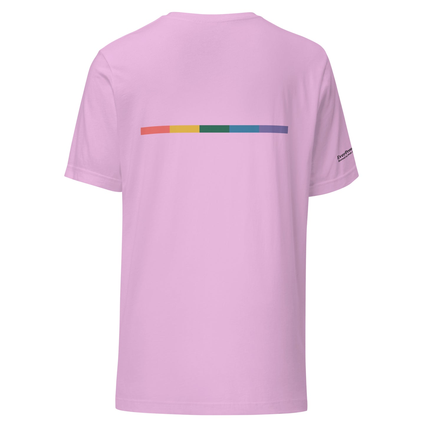 Signal Offset T-Shirt — lilac, back view, queer-owned PNW Pride apparel