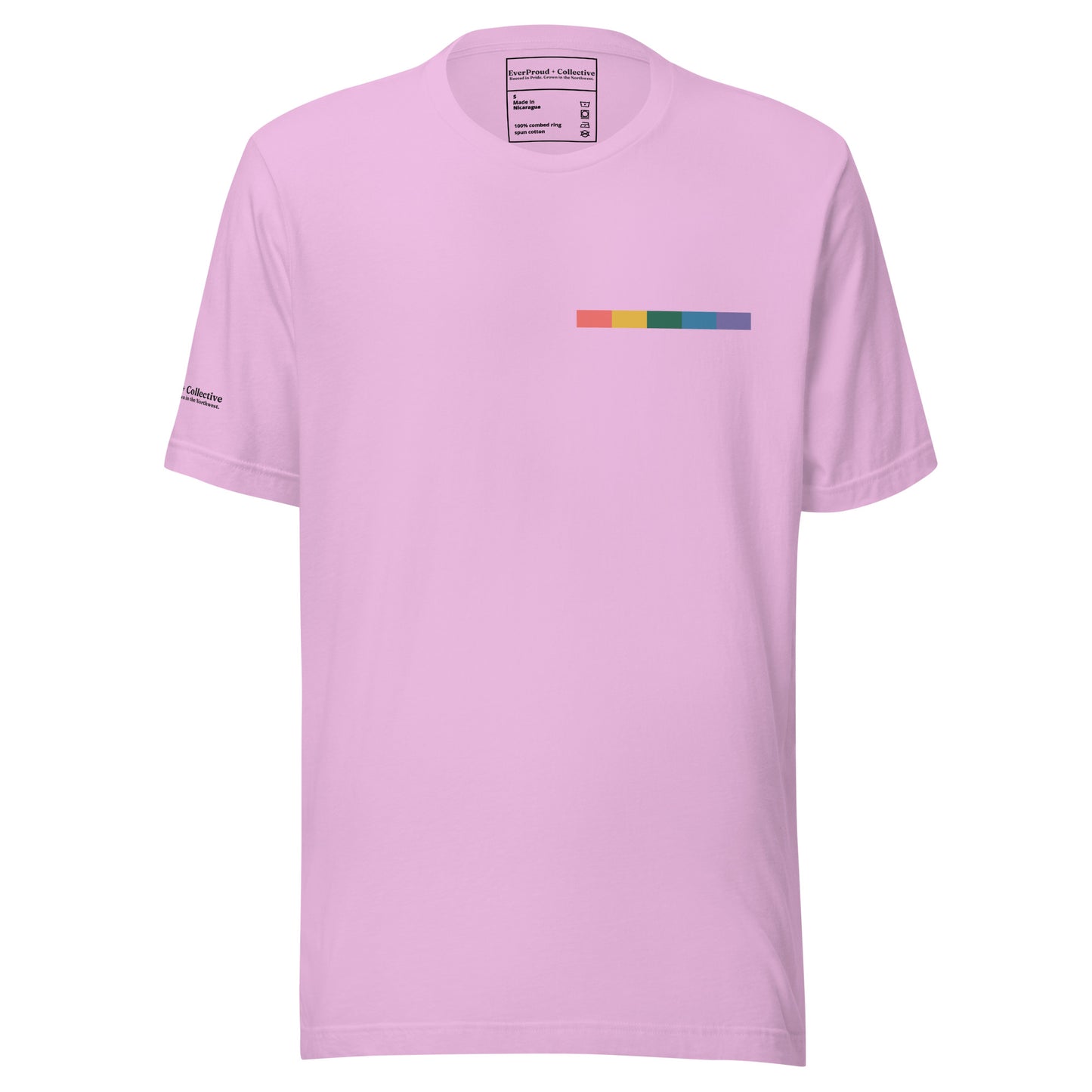 Signal Offset T-Shirt — lilac, front view, queer-owned PNW Pride apparel