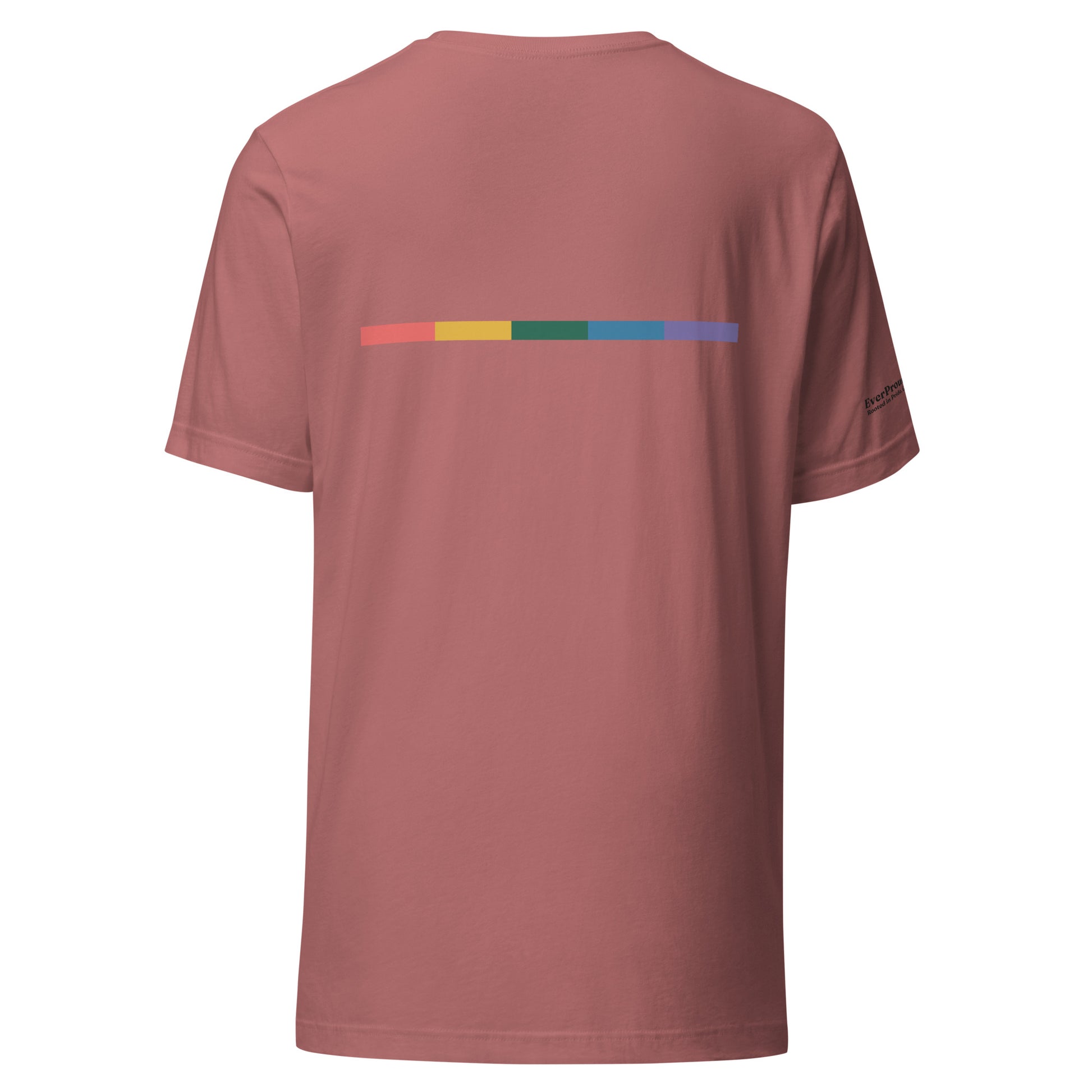 Signal Offset T-Shirt — mauve, back view, queer-owned PNW Pride apparel