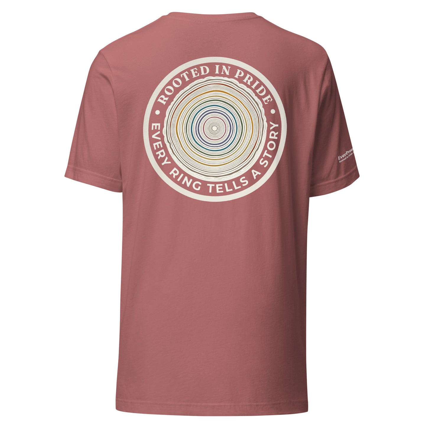 T-shirt in mauve, back view, product photo