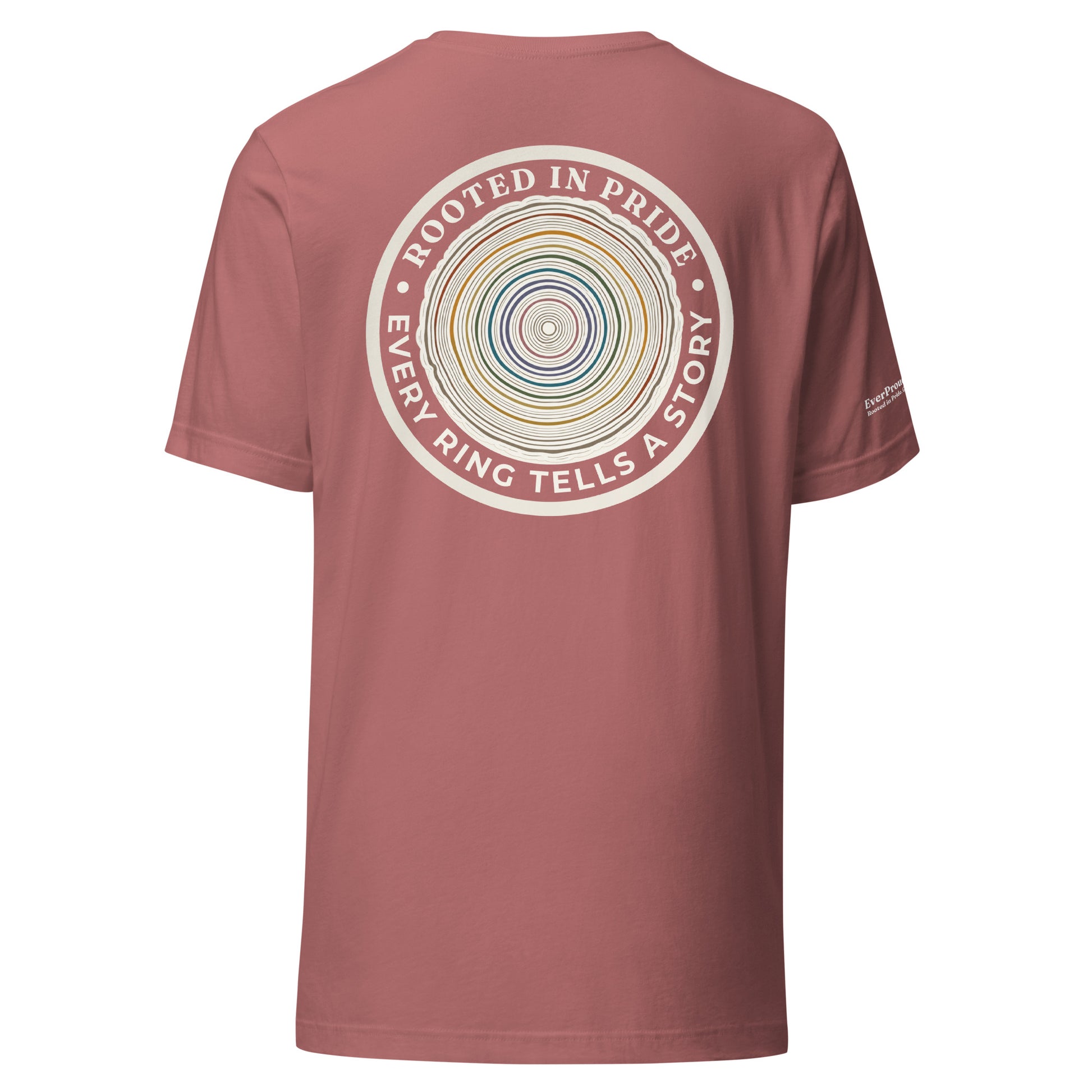 T-shirt in mauve, back view, product photo