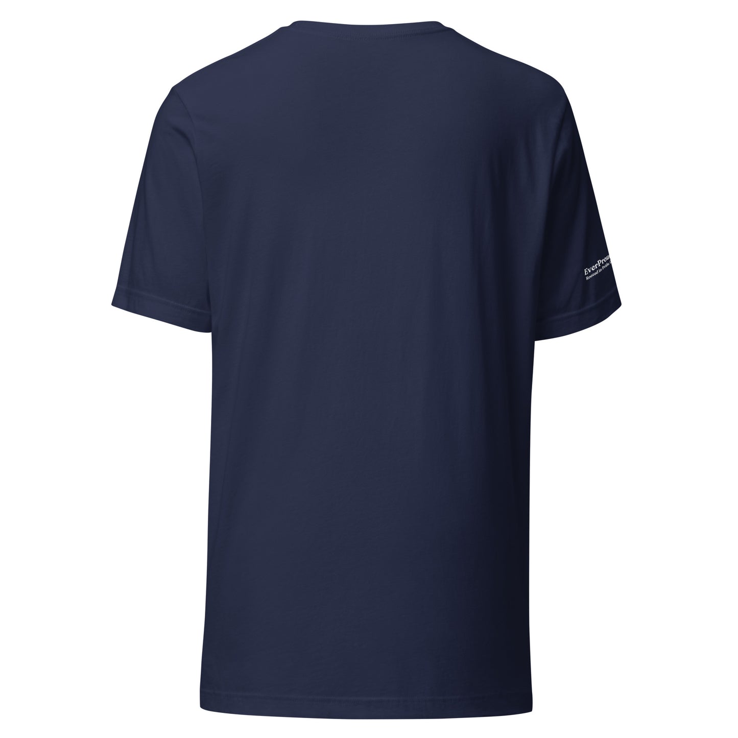 Signal Core T-Shirt — navy, back view, queer-owned PNW Pride apparel