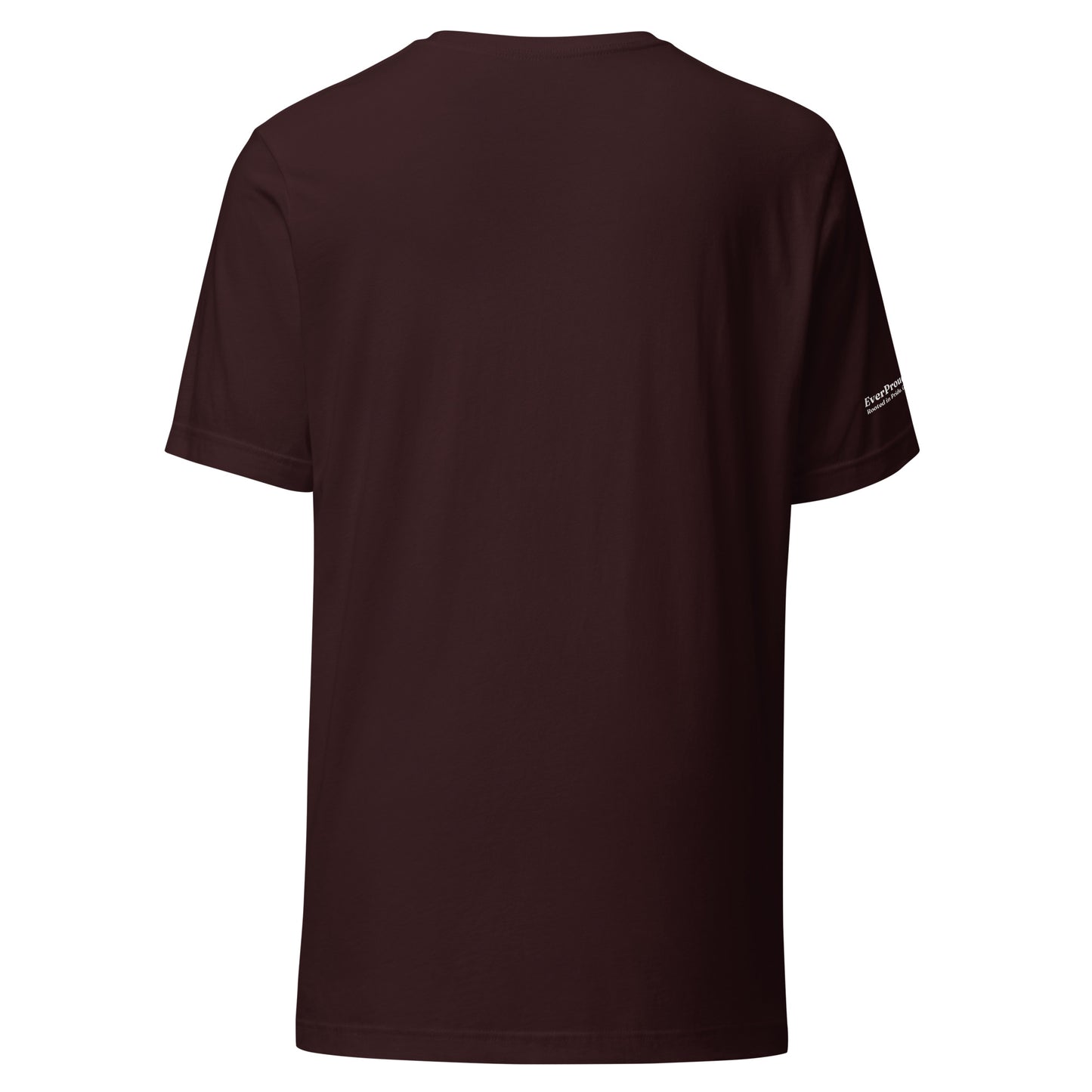 Signal Core T-Shirt — oxblood black, back view, queer-owned PNW Pride apparel