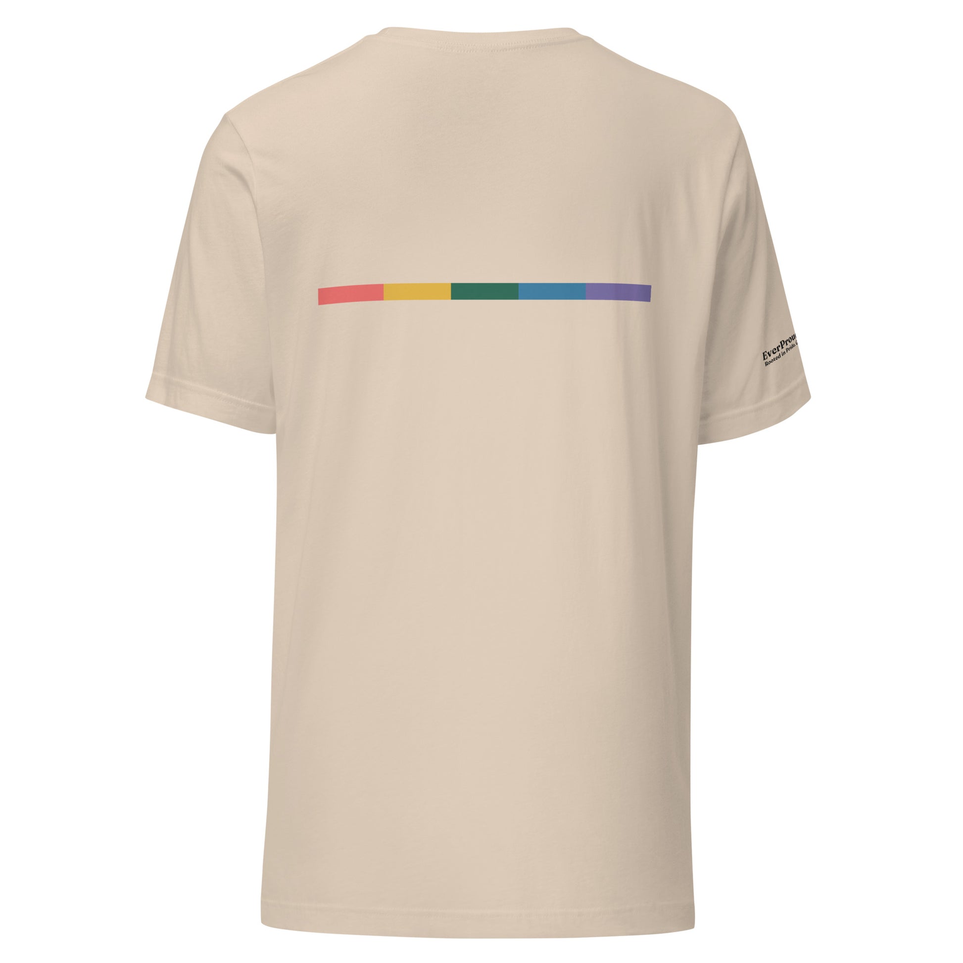 Signal Offset T-Shirt — soft cream, back view, queer-owned PNW Pride apparel