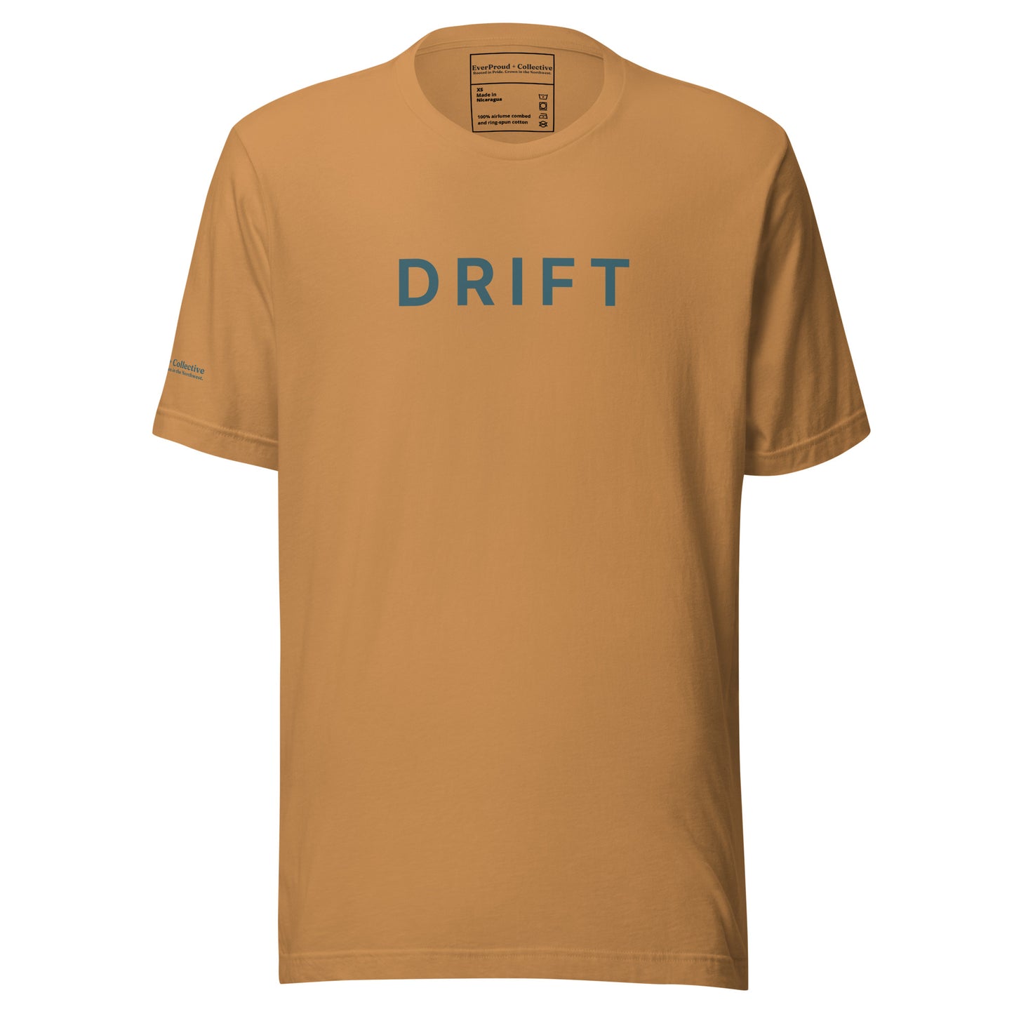 Drift T-Shirt — toast, front view, queer-owned PNW Pride apparel